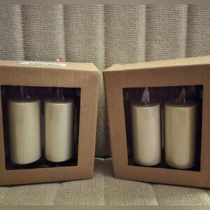 Set of 4 Luminara Flameless Votive LED Candles Ivory with Remote Moving Wick